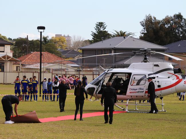 The Mehajer wedding also included a helicopter and red carpet. Picture: Toby Zerna