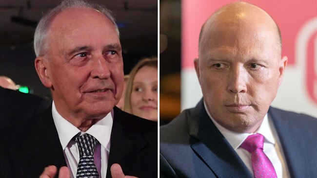 Paul Keating has come out swinging at Peter Dutton. Picture: AAP