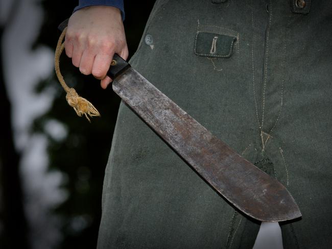 Man wielding a machete. Generic. Picture: iStock