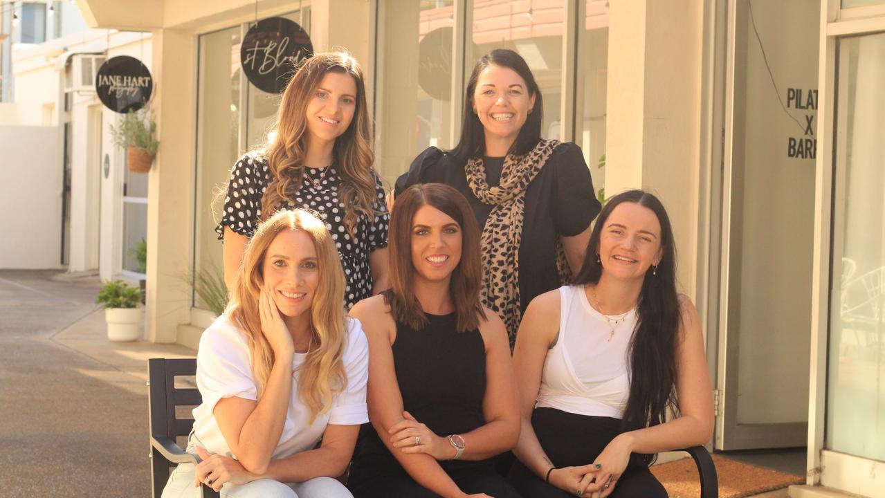 Ladies of the Laneway: Stephanie Partridge (Stephanie Partridge Hairstylist), Jane Hart (Jane Hart Photography), Lennee Graham (St. Blonde), Amanda Gear (Amanda Gear Makeup and Brow Artistry) and Alexa Young (Wonderland Movement) have set up shop in what's been dubbed The Laneway on Woongarra.