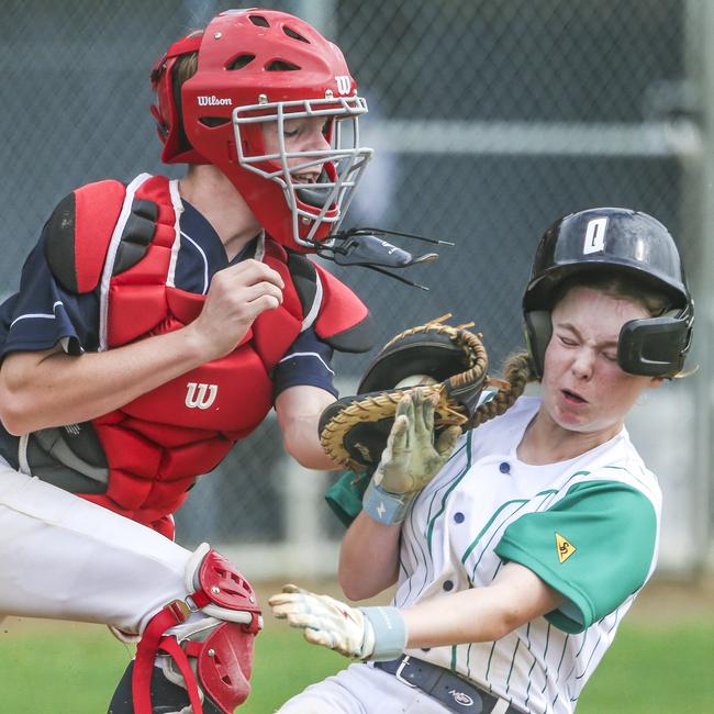 Met East V Met North in the 12-14 years QLD School Sport Baseball Championships. Picture:Glenn Campbell