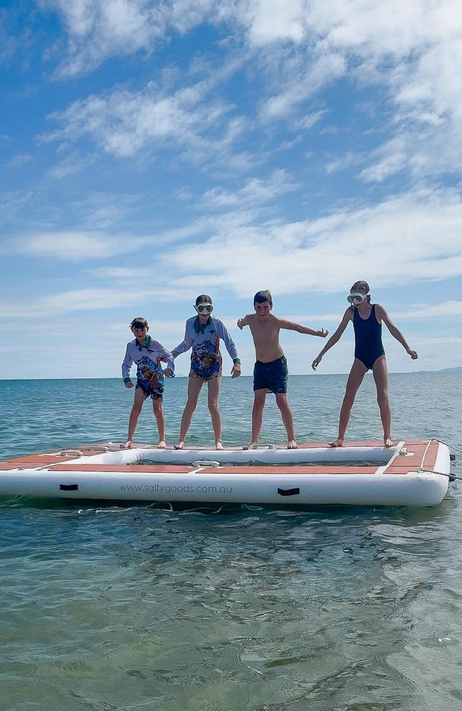 Salty Goods have developed the floating stinger net as a way to be safer in the ocean. Photo: Contributed