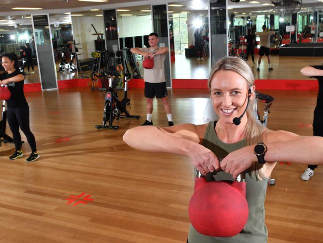 A gym in south-western Sydney (not the one pictured) has been closed for cleaning. Picture: Keryn Stevens