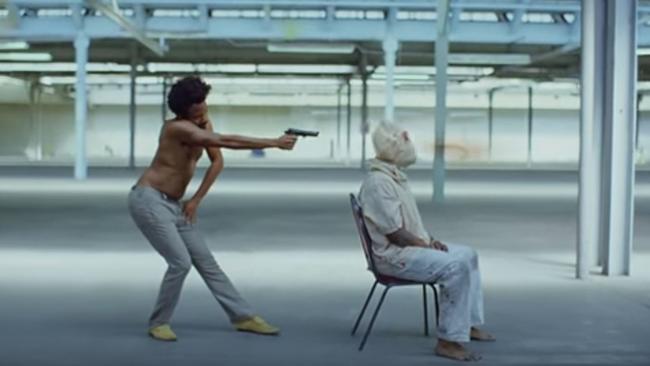 A still from Childish Gambino’s YouTube video for This Is America.