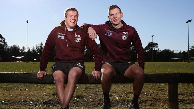 Jake and Tom Trbojevic want to be at Manly for life. Photo: Brett Costello