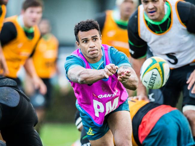 The Wallabies training at Gosch's Paddock. Picture: Stuart Walmsley/rugby.com.au