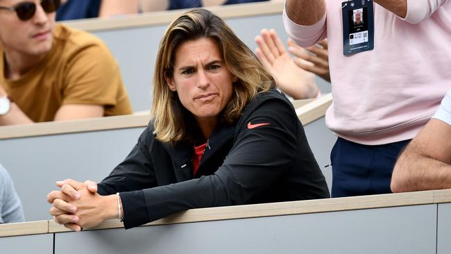 Former tennis star, now coach Amelie Mauresmo. Picture: AFP