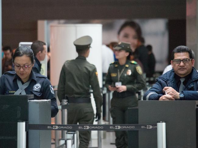 Immigration at Bogota International Airport. Picture: Joe Parkin Daniels