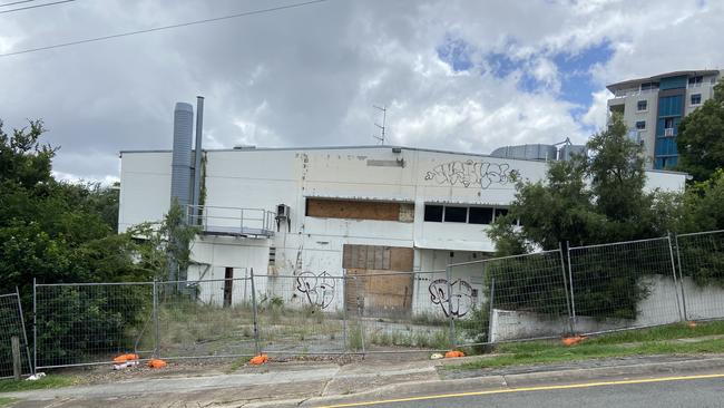 The vandalised TriCare site, a former pathology laboratory.