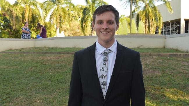 Jakob Sanewski at the Sarina State High School formal at the MECC, Mackay, on Thursday November 19. Picture: Zizi Averill