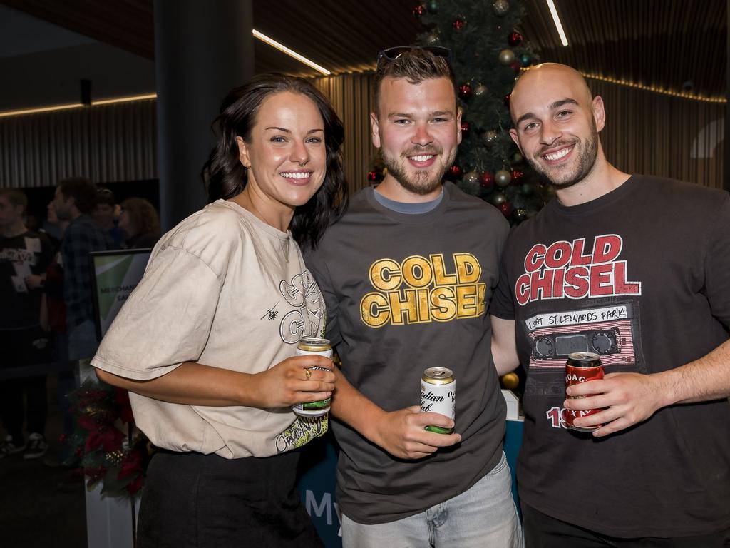 Cold Chisel The Big Five-0 tour - .Isabella Anderson, Ben James and Lucas Howlett. Picture: Caroline Tan