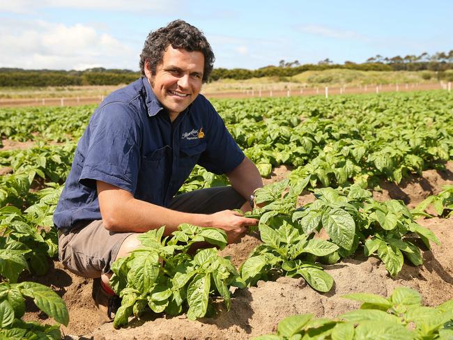 Farmer Richard Hawkes will be busy working on Australia Day. Picture: Andy Rogers