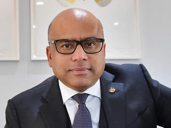 (FILES) In this file photo taken on January 28, 2019 Sanjeev Gupta, head of the GFG (Gupta Family Group) Alliance, poses for a photograph during an interview with AFP in London. - Britain's Serious Fraud Office on Friday launched a probe into steelmaker GFG Alliance, focusing partly on links with its collapsed financier Greensill. (Photo by BEN STANSALL / AFP)