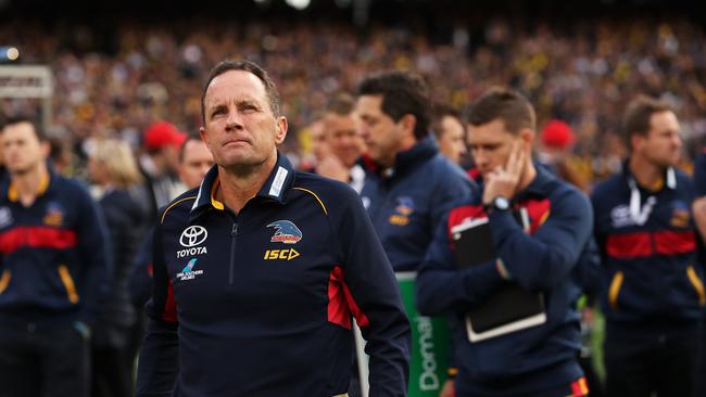 Don Pyke after the Crows’ 2017 grand final loss to Richmond. Picture: Phil Hillyard