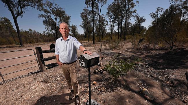 Queensland Police Union president Ian Leavers, at the Wieambilla property recently. Picture: Lyndon Mechielsen/The Australian