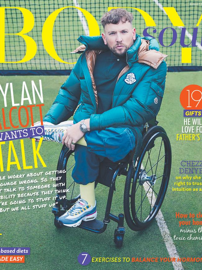 Dylan Alcott on the front page of Body+Soul.