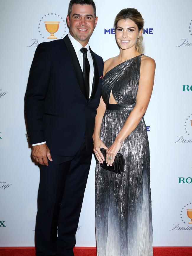 Gary Woodland and wife Gabby. Picture: Mark Stewart.