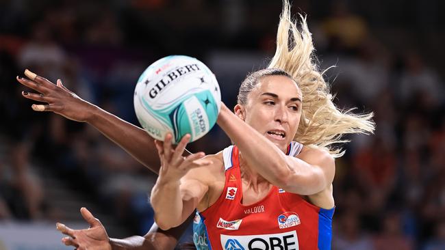 Sarah Klau, in action here at the Team Girls Cup, will start at goal keeper for the Swifts. Photo: Getty Images