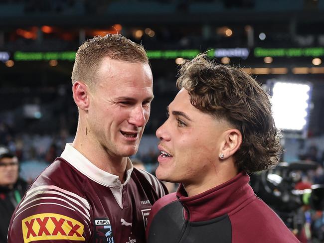 Daly Cherry-Evans and Reece Walsh. Picture: Cameron Spencer/Getty Images