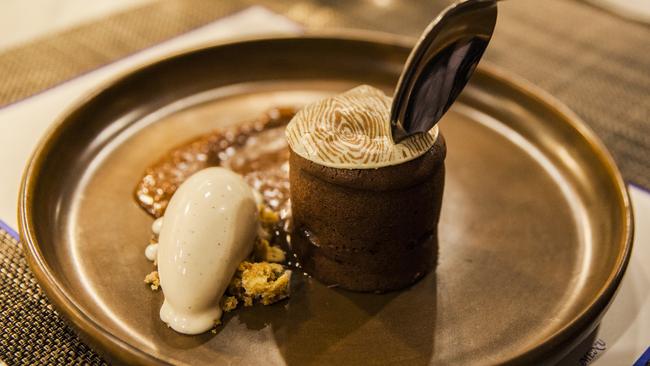 Chocolate fondant from French master Philippe Mouchel.