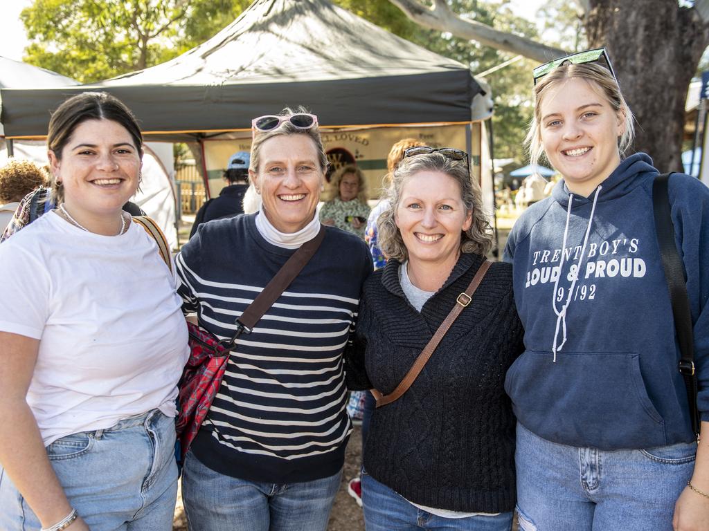 (from left) Hattie Merriman, Leonie Brassey, Leigh Willett and Abby Brassey at the Hampton food festival. Sunday, June 26, 2022. Picture: Nev Madsen.