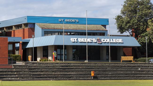 Students were injured during a fight at St Bede’s College in Mentone. Picture: David Geraghty