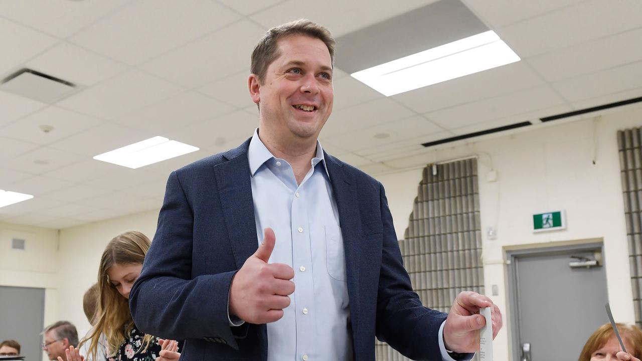 Conservative Leader Andrew Scheer is challenging Trudeau. Picture: Adrian Wyld/AFP