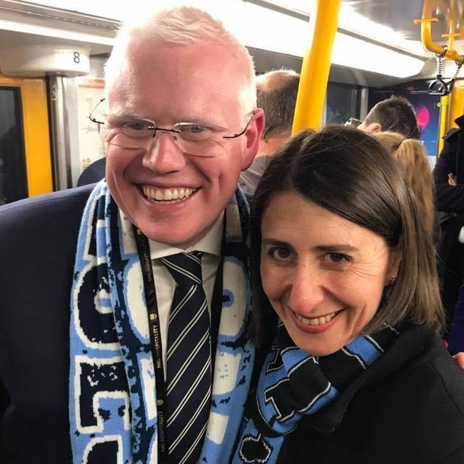 Mr Ward with Premier Gladys Berejiklian. Picture: Facebook 