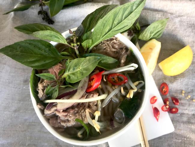 Beef and chicken pho soup from Eat Fuh. Picture: Jenifer Jagielski