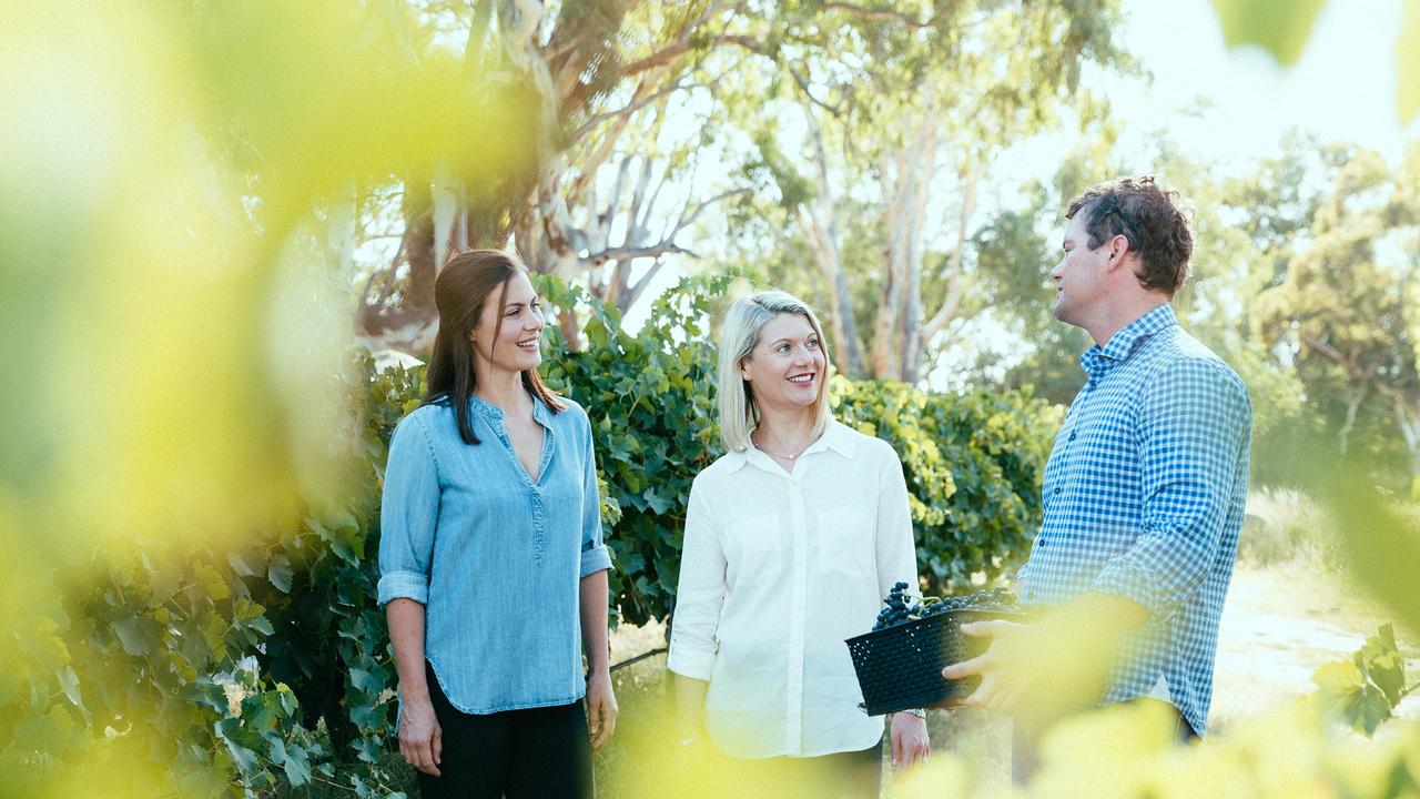 Sophie, Richard and Victoria Angove - from Angove Wines in South Australia. Their organic wines have had a strong pick up after Millenial daigou have bought them and sent back to China in the last 6 months. Picture: supplied Sophie, Richard and Victoria Angove - from Angove Wines in South Australia. Their organic wines have had a strong pick up after Millenial daigou have bought them and sent back to China in the last 6 months. Picture: Simon Casson