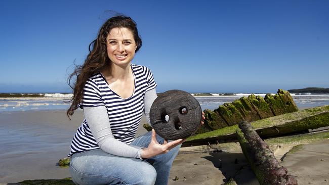 A group of volunteers from Amazon 1863 project Inc need funds to dig up and preserve the Amazon shipwreck on the Inverloch surf beach. Picture: Sarah Matray