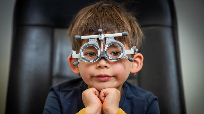 Too much screen time can make children shortsighted, optometrists warn. Picture: Jake Nowakowski