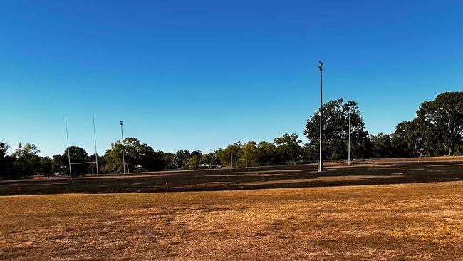 Moulden Oval was burned after cracker night disrupting Northern Sharks training.