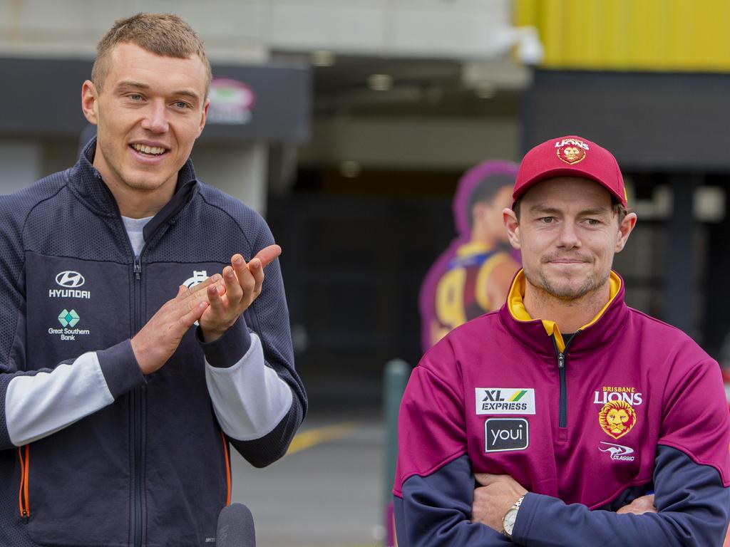 Patrick Cripps and Lachie Neale will have a big say in the outcome of Saturday night’s elimination final. Picture: Jerad Williams