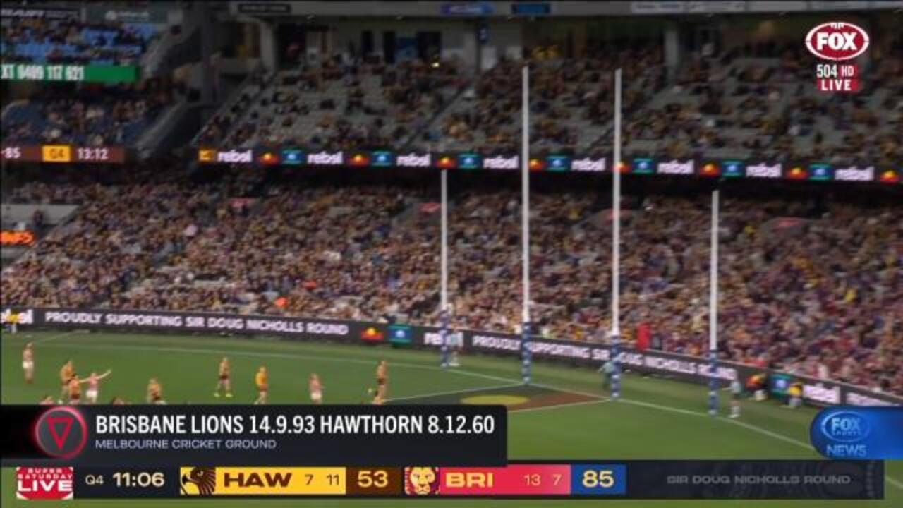 Lions end Hawks hoodoo with 33-point win