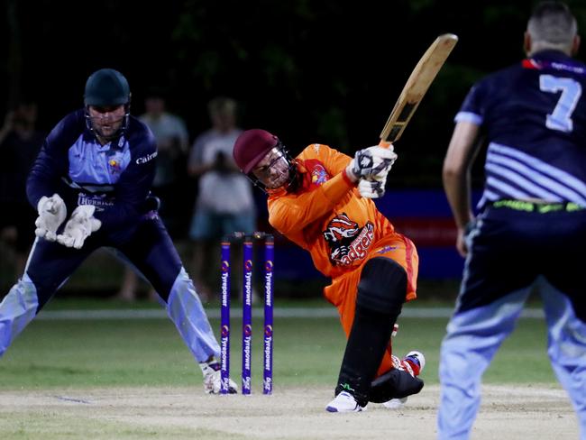 Barrier Reef Big Bash Game 1: Badgers v Hurricanes at Griffiths Park. Badgers' Rowan Giddens. Picture: Stewart McLean