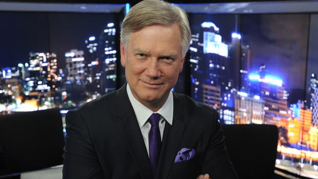 Andrew Bolt on the set of his new show for Sky News at the channel's Melbourne's studio. Picture: Andrew Henshaw