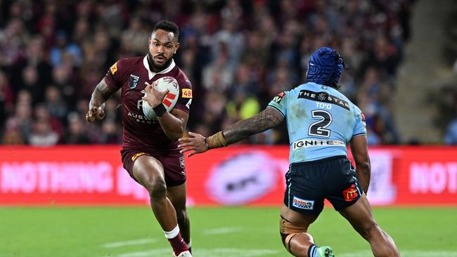 Tabuai-Fidow is now in some doubt for the Maroons for State of Origin Game I. Picture: Getty Images