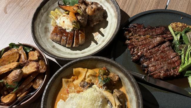 A selection of food at Earth Restaurant.