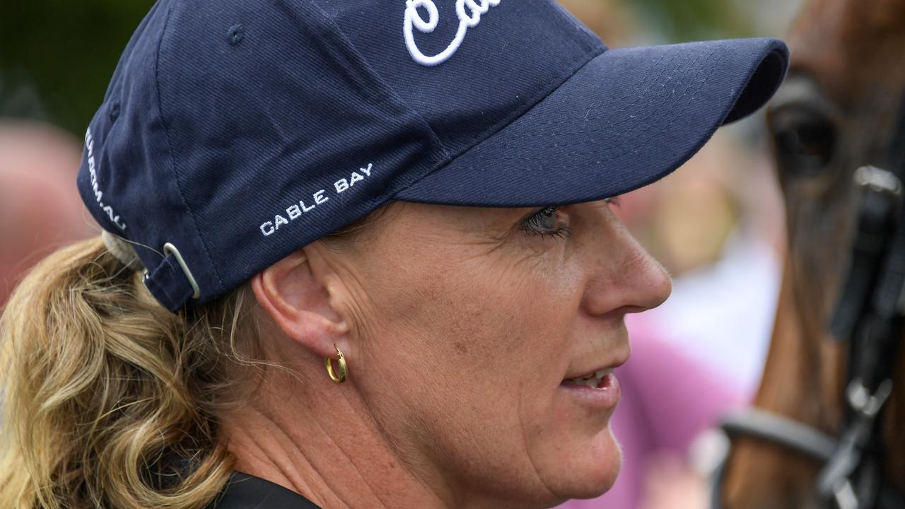 Cheryl Weller after winning the Ritchie Bros. Auctioneers BM58 Handicap, at Geelong Racecourse on January 17, 2019 in Geelong, Australia.(Reg Ryan/Racing Photos)