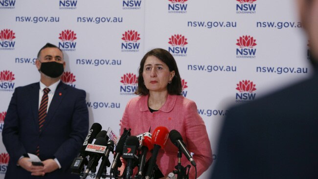 NSW Premier Gladys Berejiklian said it was an "outstanding result" that NSW would reach the 6 million vaccinations target a week early. Picture: Lisa Maree Williams - Pool/Getty Images