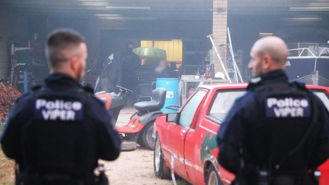 More than 40 people have been arrested and firearms seized in a major cross-border operation targeting outlaw bikie gangs. Photo: NSW Police