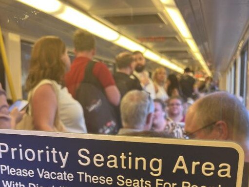 Brisbane's train system has been branded by commuters as stinky and overcrowded. Credit: Reddit