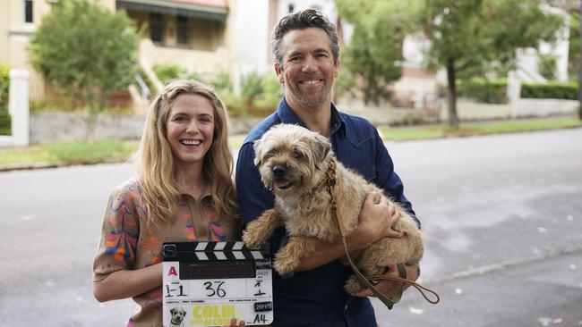 Patrick Brammell and Harriet Dyer shooting season two of Colin From Accounts.