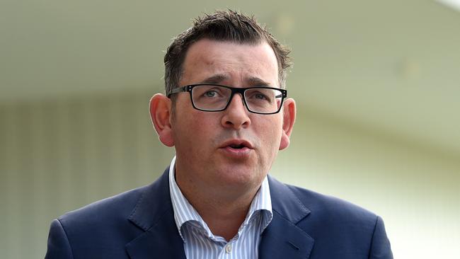 Premier Daniel Andrews still holds a commanding lead over Opposition Leader Matthew Guy as preferred premier. Picture: Nicole Garmston