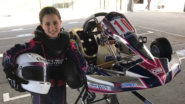 Joanne Ciconte with her go-kart in 2019. Picture: Supplied.