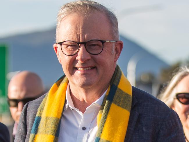 Prime Minister Anthony Albanese at the official opening of the Bridgewater Bridge in Tasmania on June 1. Picture: Linda Higginson