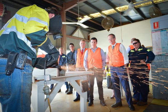 Federal Labor leader Bill Shorten visits Gladstone. . Picture: Mike Richards GLA021116SHORTEN