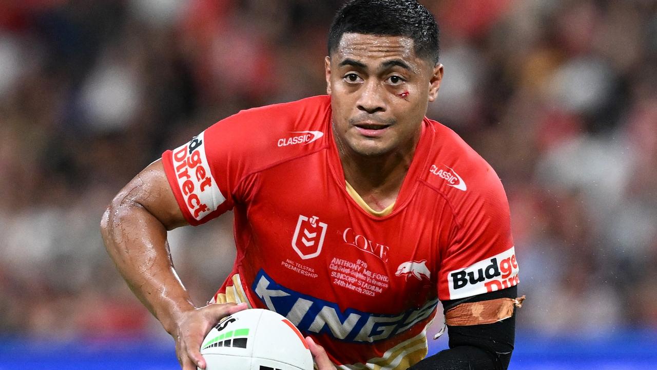 Anthony Milford has the chance to prove he’s still an NRL talent as the Dolphins’ depth starts to get tested. Picture: Bradley Kanaris/Getty Images