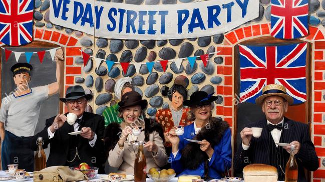 A London street party at the end of World War. Then, as now, people got it wrong about how the world would change. Picture: Alamy.